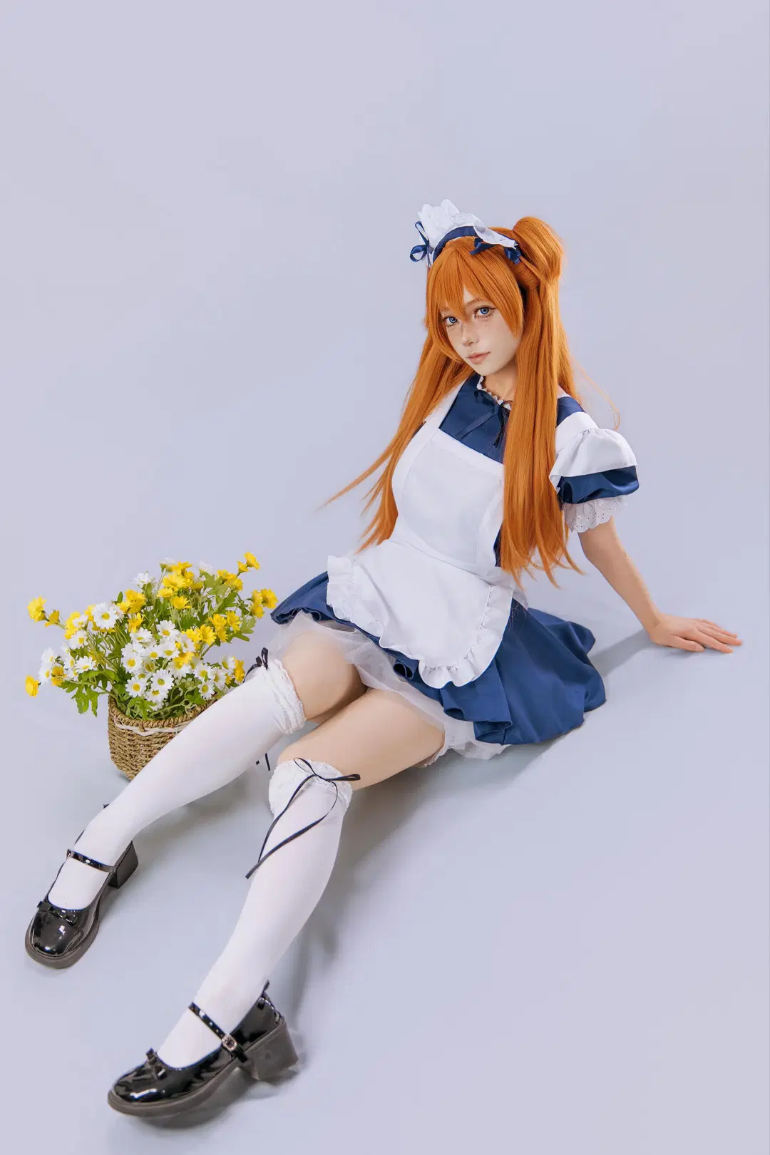 [Asuka Cosplay] Neon Genesis Evangelion Maid outfit Photo poses Guide by 海海 - Image 10