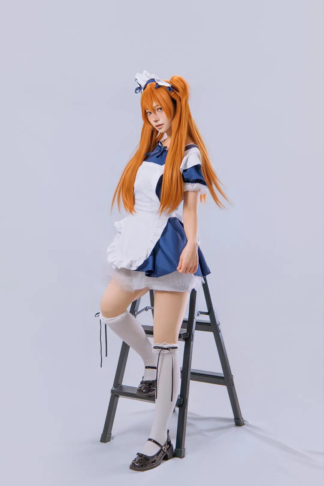 [Asuka Cosplay] Neon Genesis Evangelion Maid outfit Photo poses Guide by 海海 - Image 12