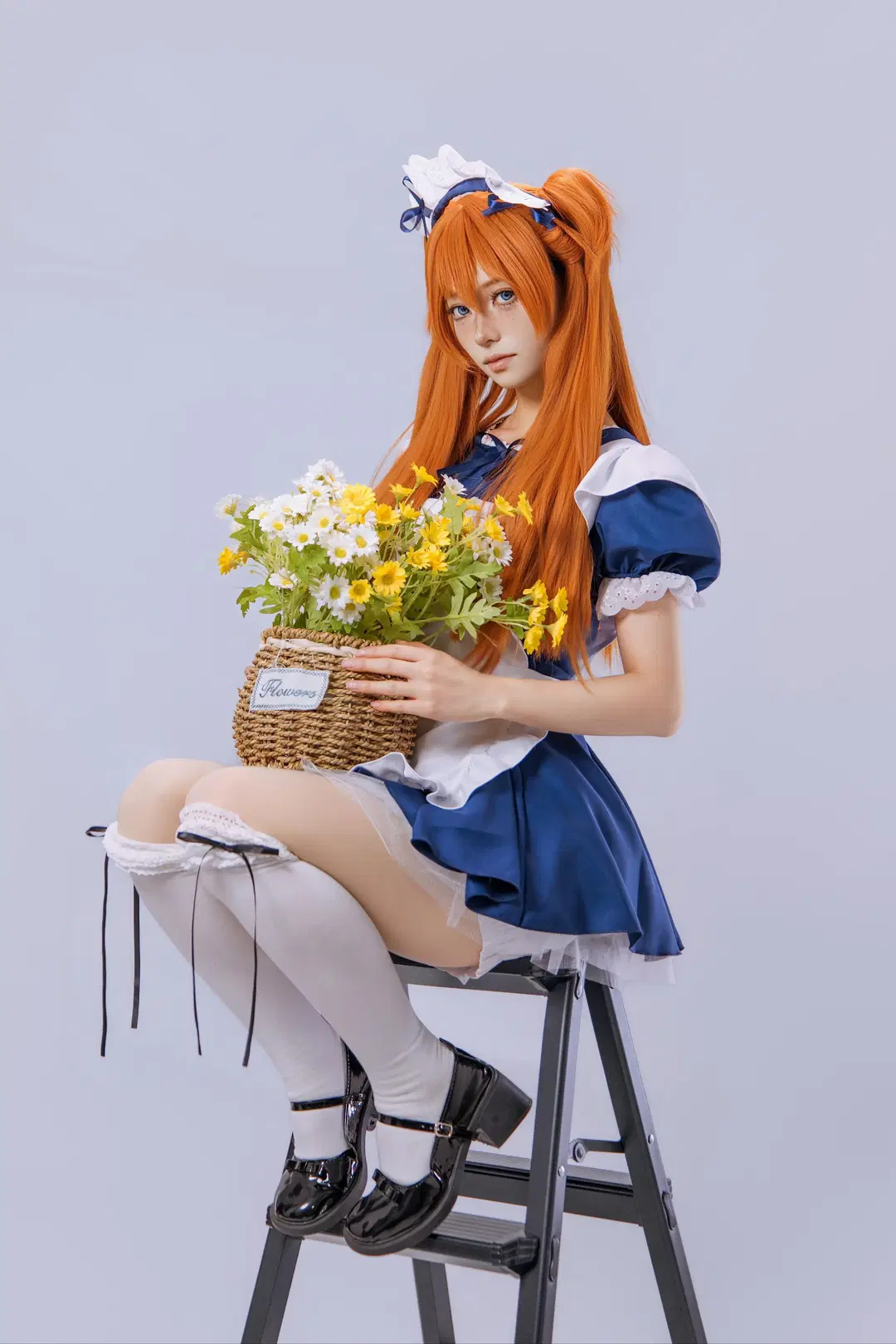 [Asuka Cosplay] Neon Genesis Evangelion Maid outfit Photo poses Guide by 海海 - Image 4