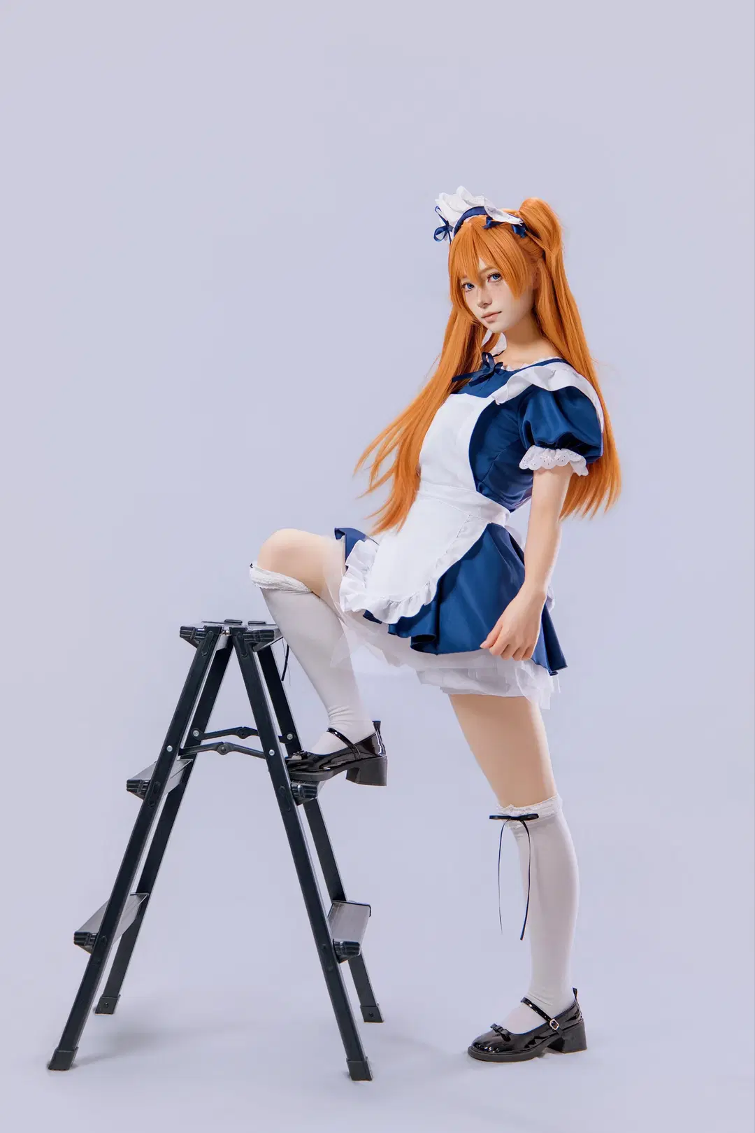 [Asuka Cosplay] Neon Genesis Evangelion Maid outfit Photo poses Guide by 海海 - Image 5