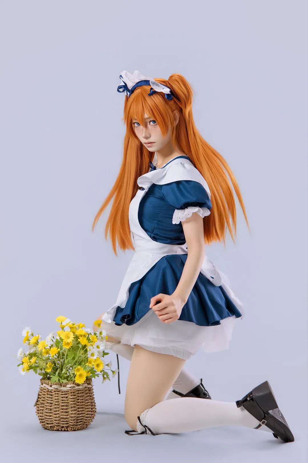 [Asuka Cosplay] Neon Genesis Evangelion Maid outfit Photo poses Guide by 海海 - Image 9