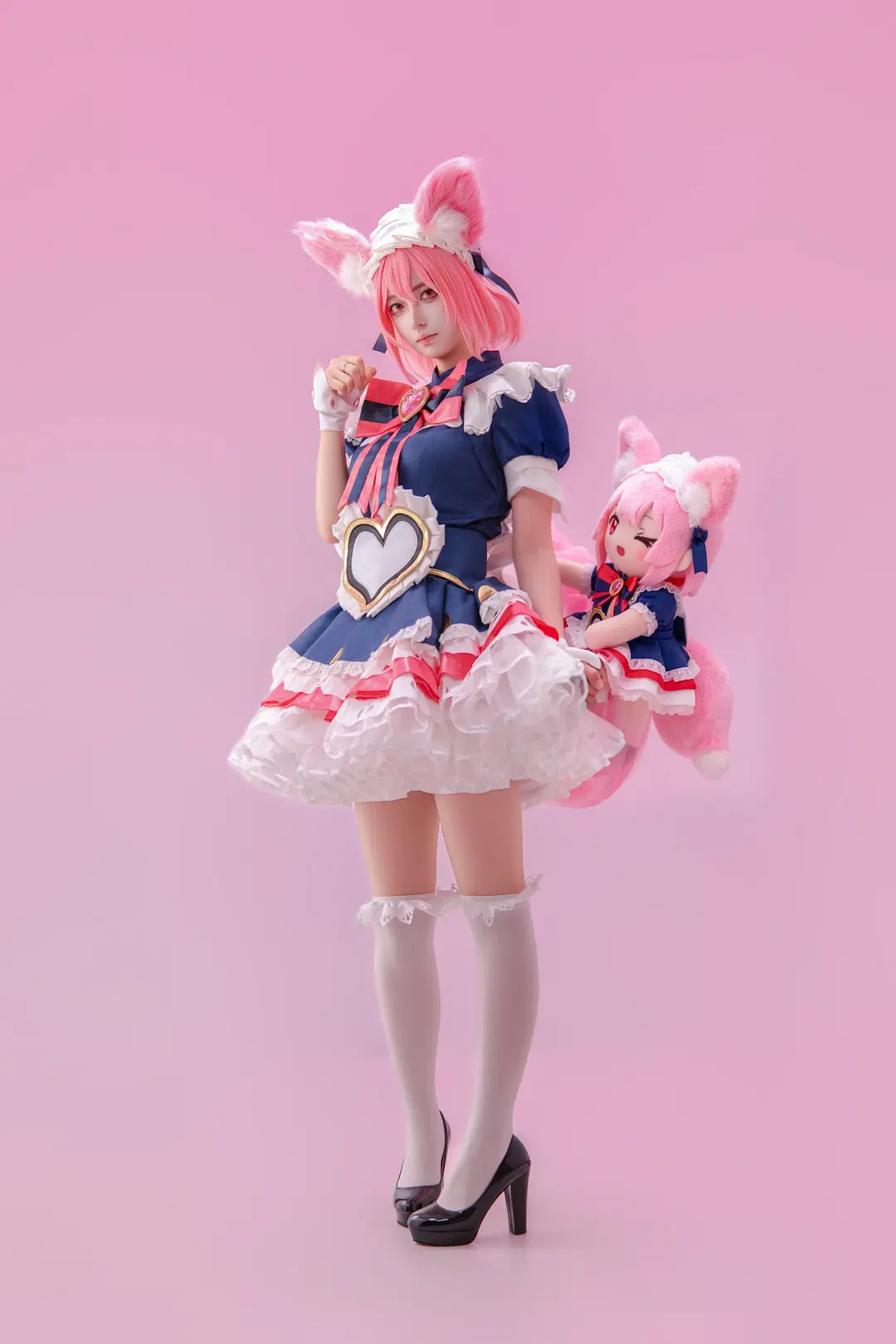 [Daji cosplay] Honor of Kings pink fox: Sharing diverse Photo poses by 海海📸 - Image 4