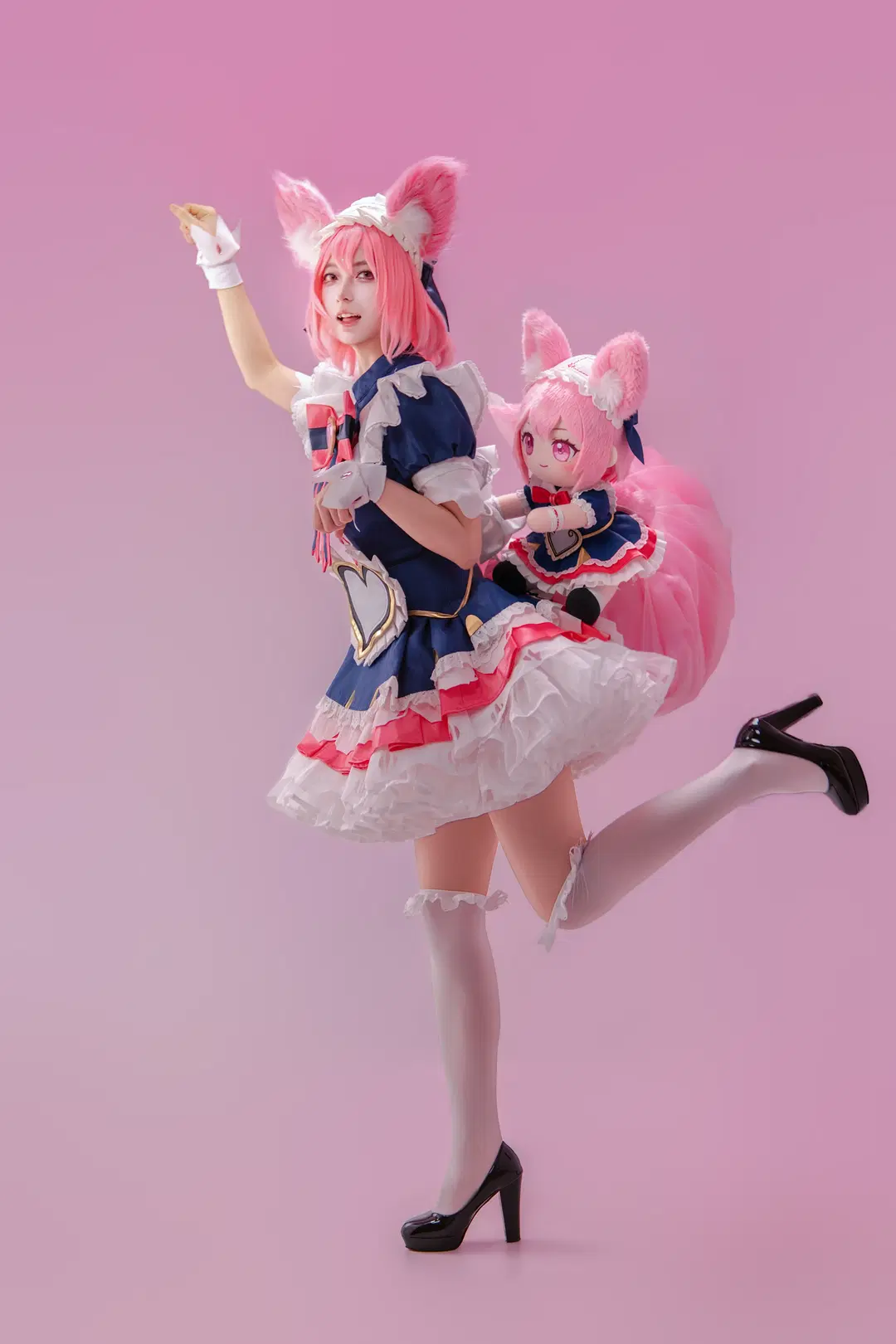 [Daji cosplay] Honor of Kings pink fox: Sharing diverse Photo poses by 海海📸 - Image 9