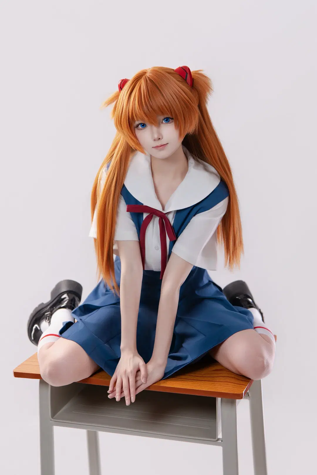 【アスカコスプレ】『新世紀エヴァンゲリオン』定番制服の9分割写真のポーズ共有 - 海海📸 - 10枚目