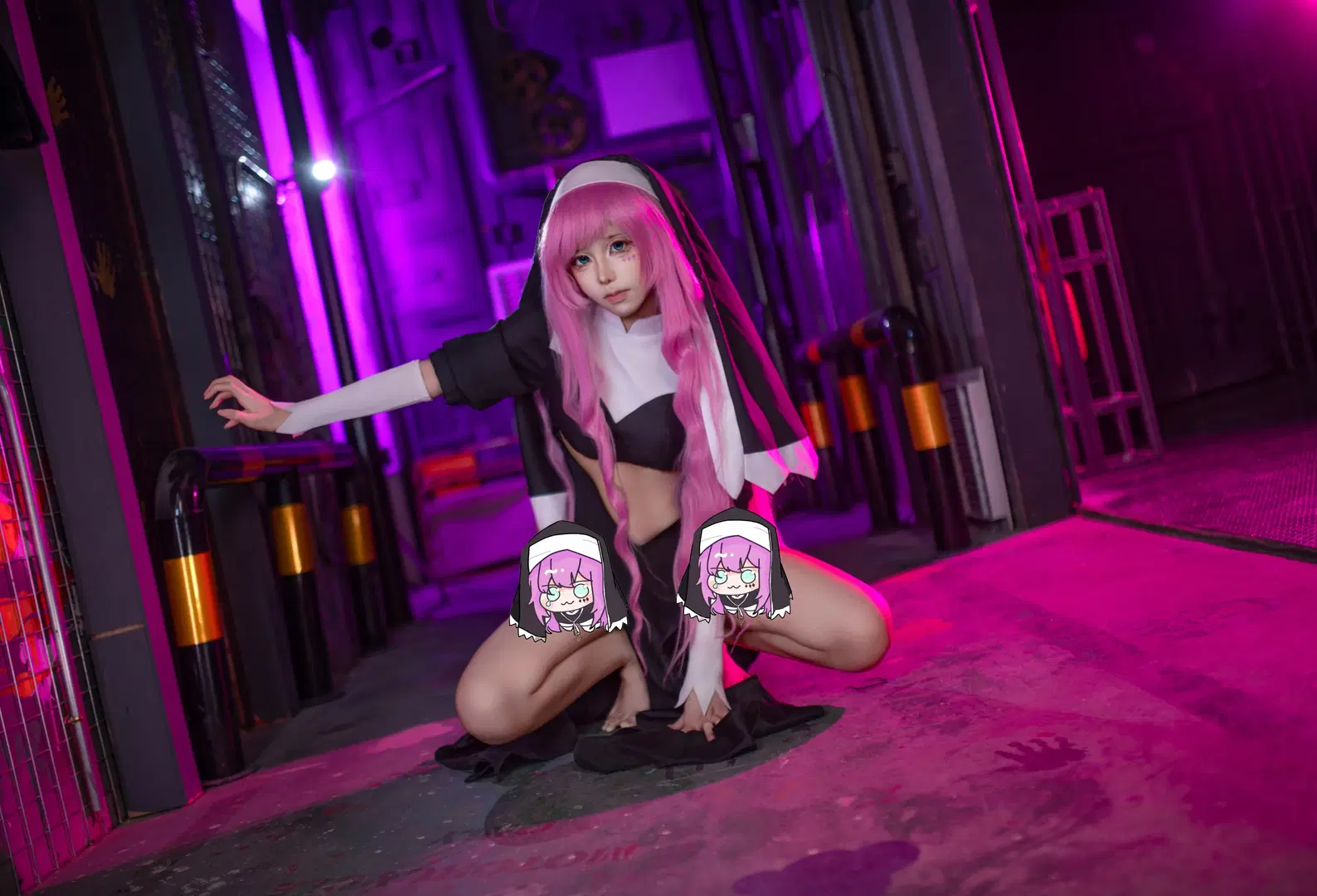 【珂珂cos】憧憬成为魔法少女的暗黑修女风 - 星游酱 - 第2张