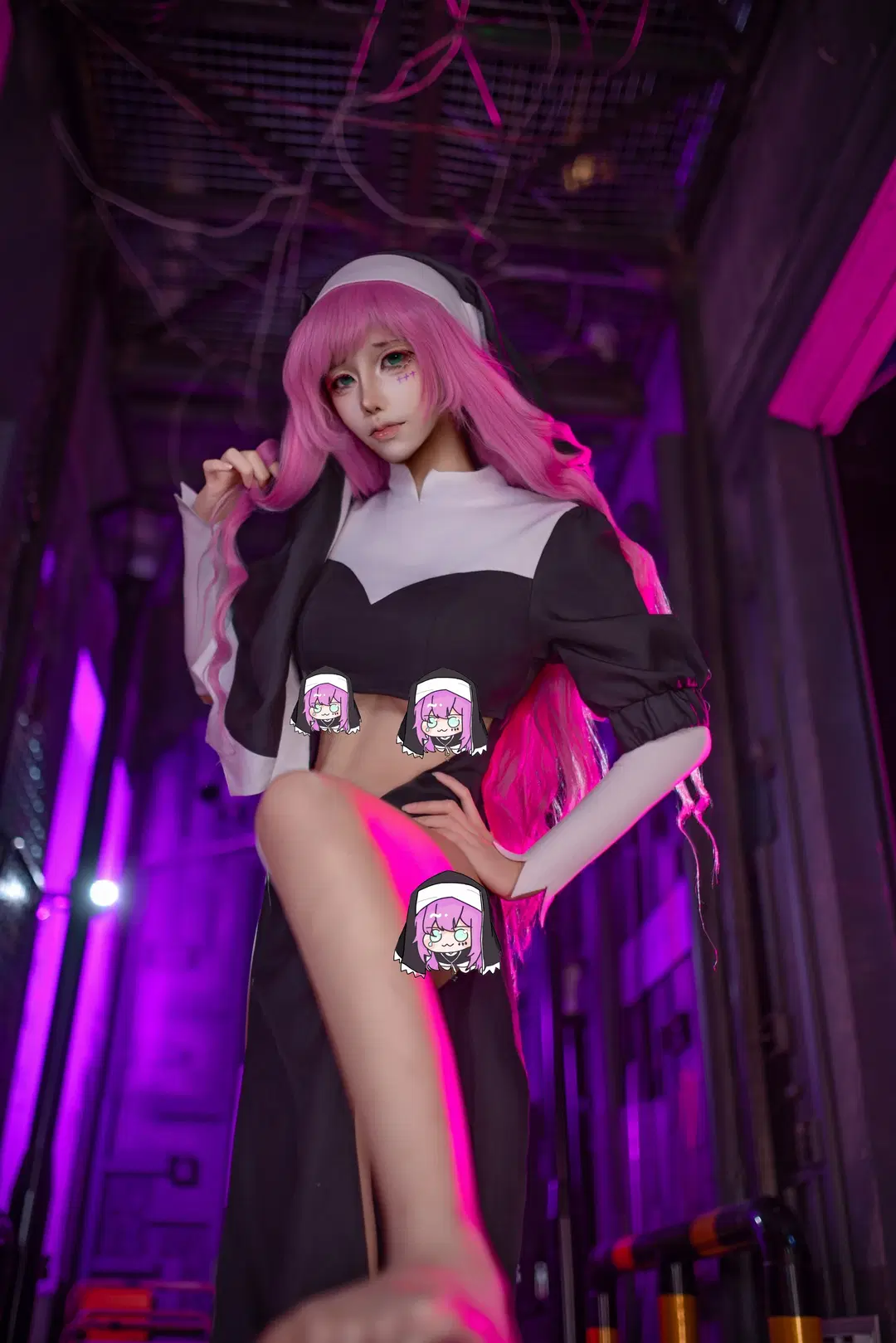 【珂珂cos】憧憬成为魔法少女的暗黑修女风 - 星游酱 - 第3张