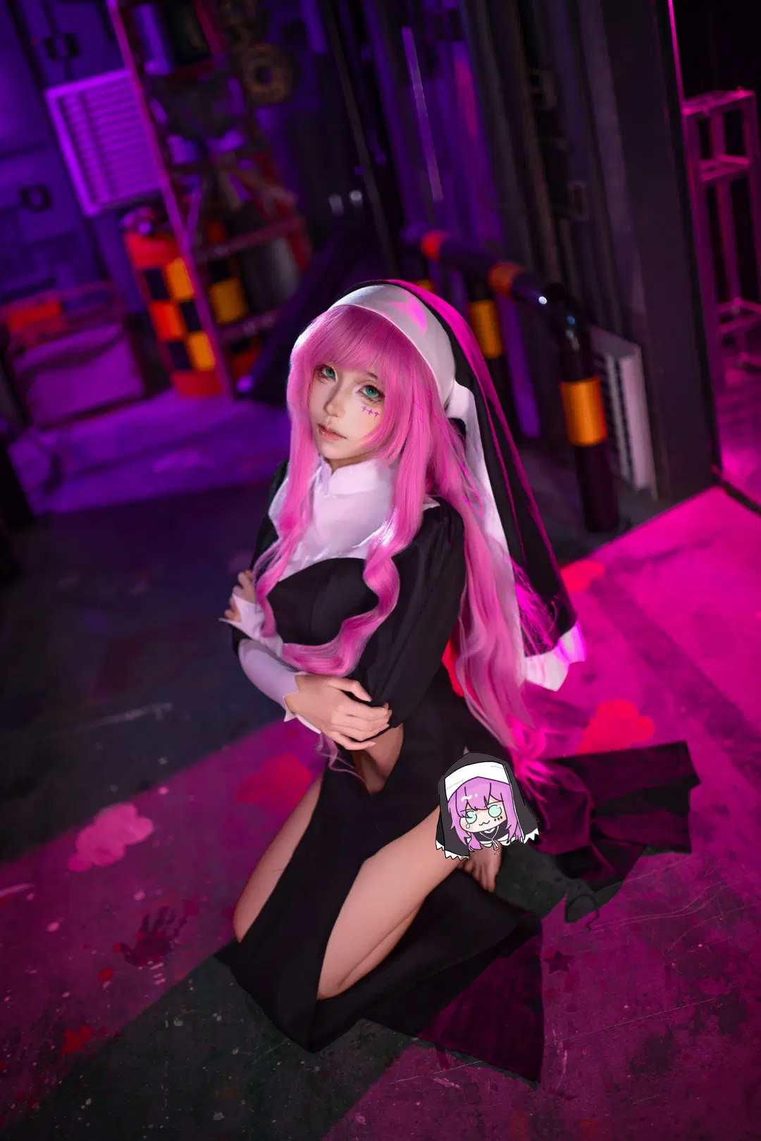 【珂珂cos】憧憬成为魔法少女的暗黑修女风 - 星游酱 - 第5张