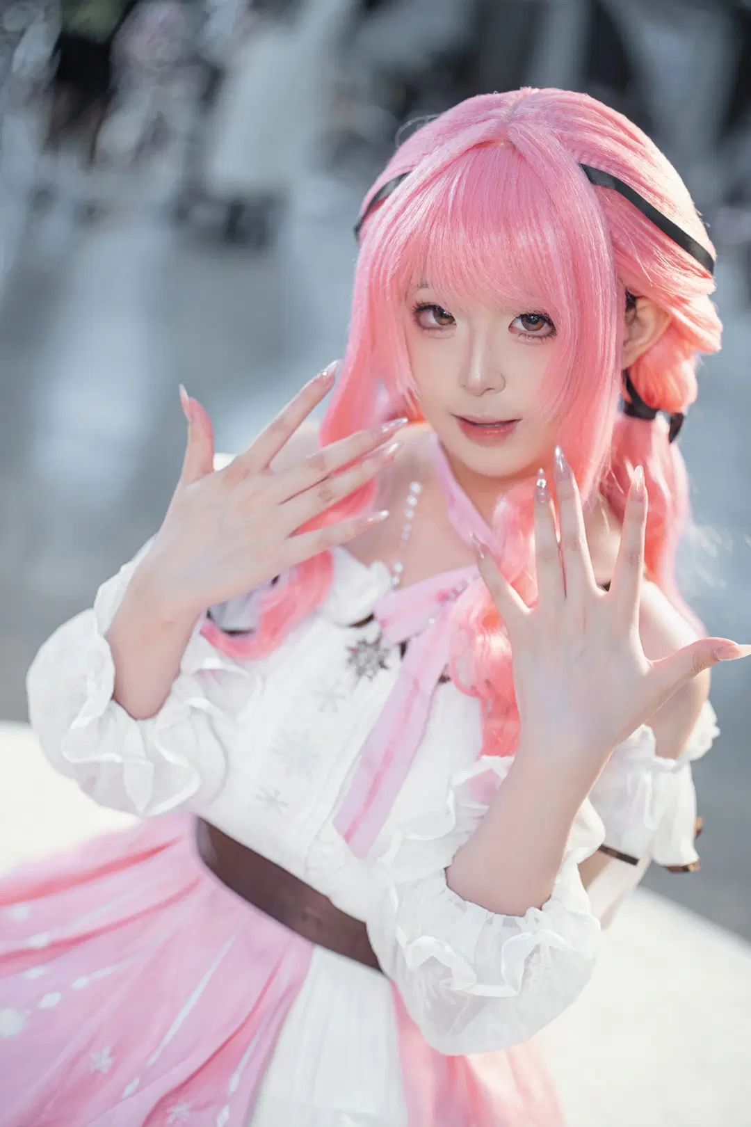 [Su Nuannuan cosplay] Infinity Nikki Convention Photos: Pairing Long Pink Hair with a Snowflake Shirt by 维尔（摄影版） - Image 2