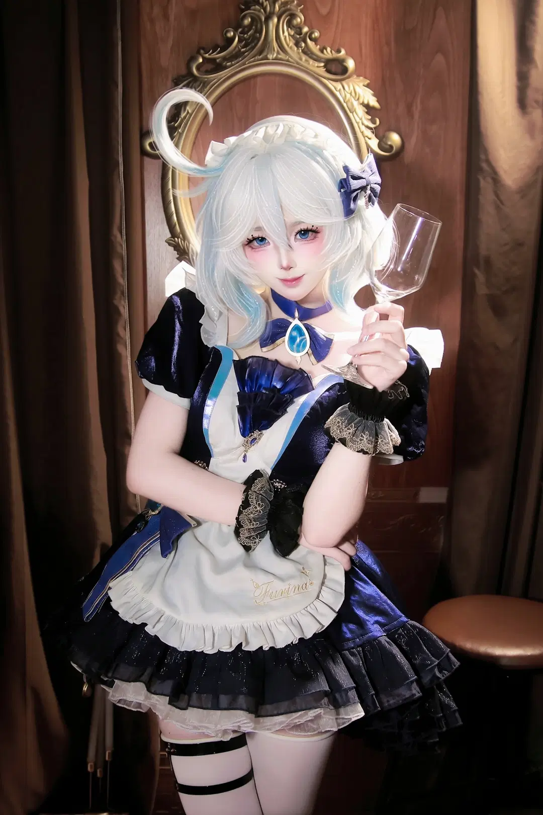 【芙宁娜cos】原神芙宁娜女仆装正片第一弹 - 长君离泽 - 第7张