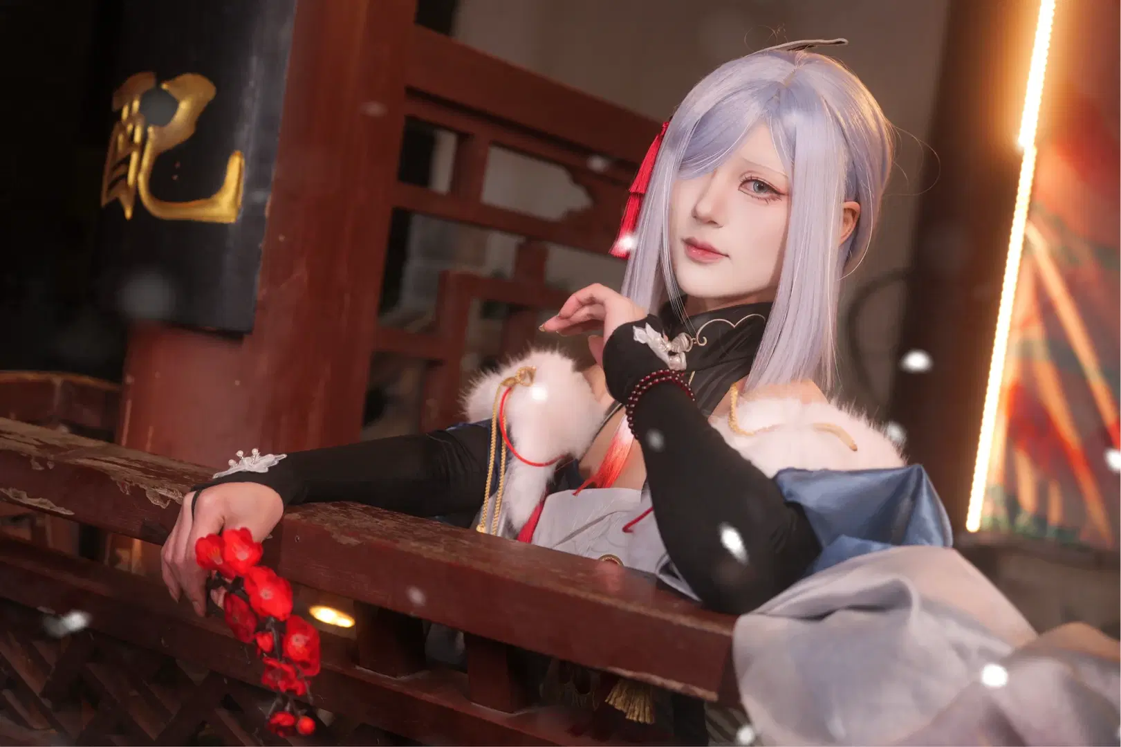 【申鶴 コスプレ】『原神』海灯祭前夜の静謐な記録、細部に宿る美を追求した年末コスプレ撮影 - 水夏樱华 - 4枚目