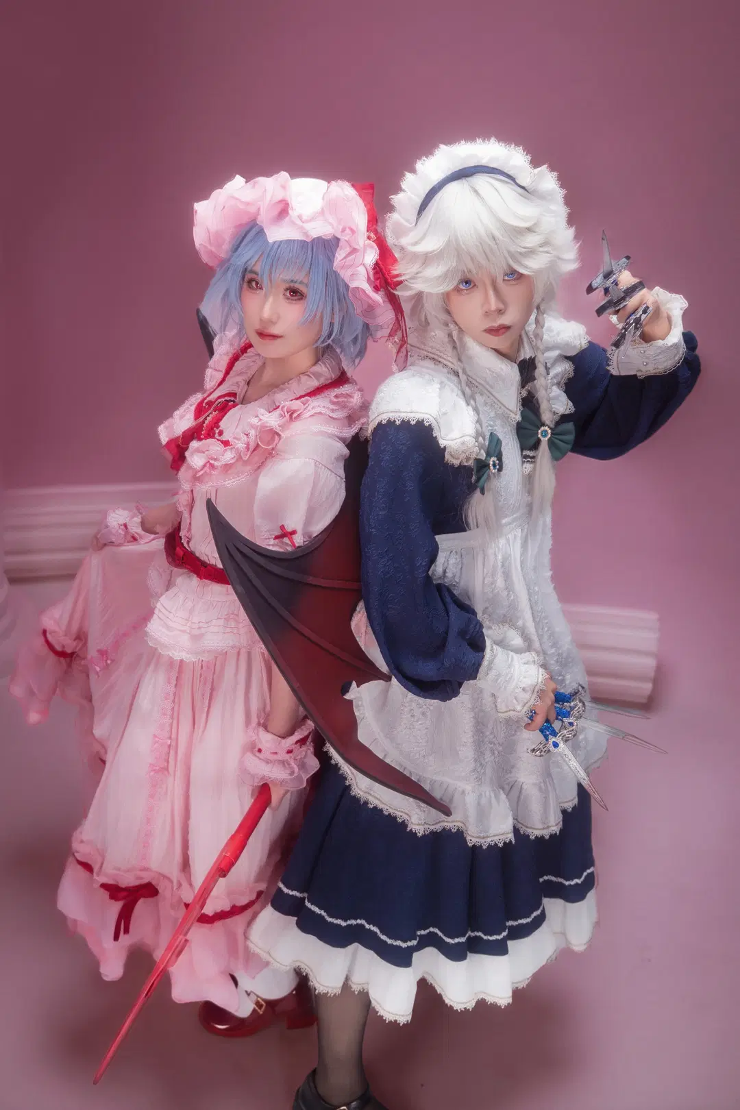 东方project, 蕾米莉亚cos, 女仆装, 十六夜咲夜cos, 黑丝