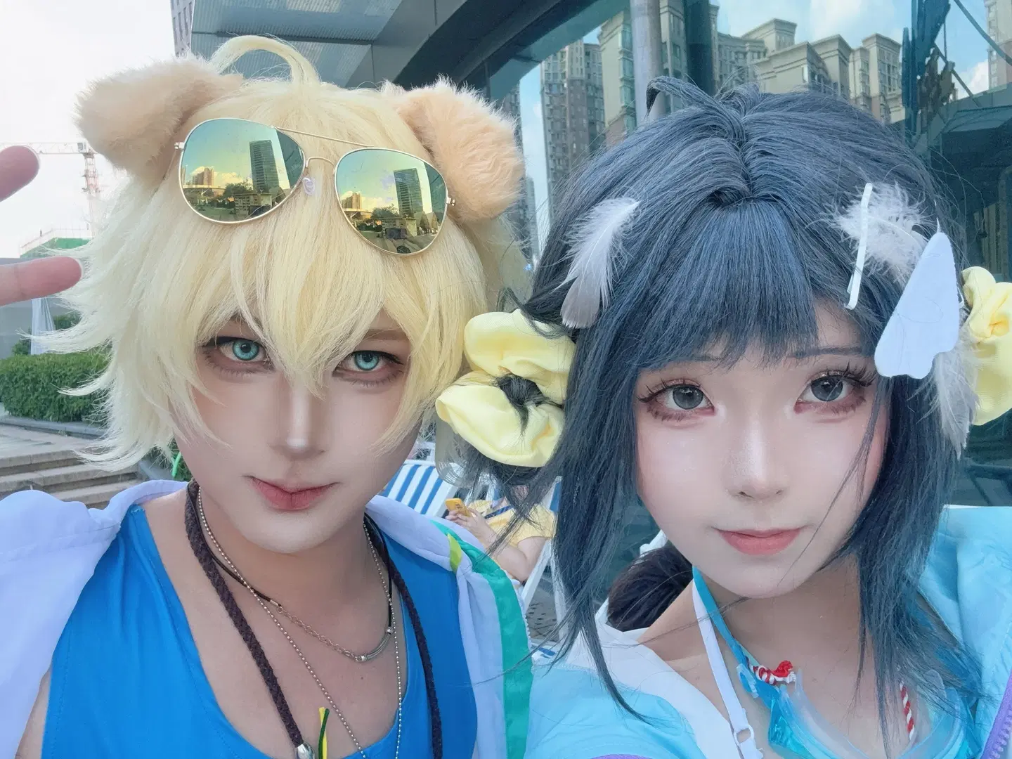 【羽毛笔cos】明日方舟泳装外拍，与龙舌兰的夏日泳池记录 - 想当幸运鹅 - 第2张