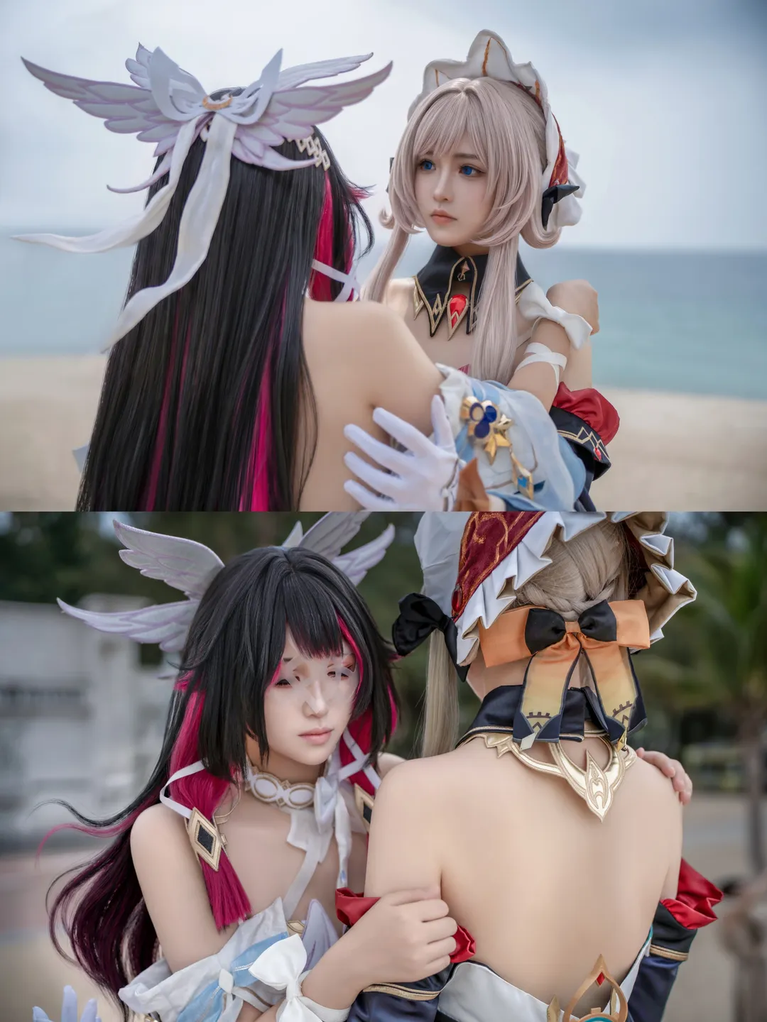 桑多涅cos, 哥伦比娅cos, 户外摄影, 二次元cosplay, 白丝 - 第1张