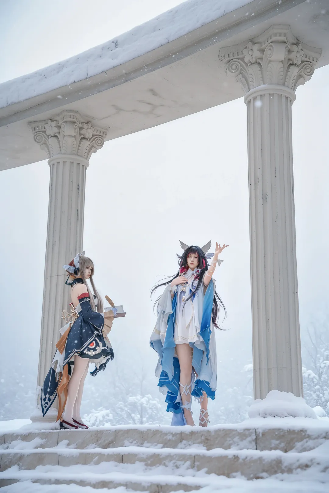 桑多涅cos, 哥伦比娅cos, 户外摄影, 二次元cosplay, 白丝 - 第3张