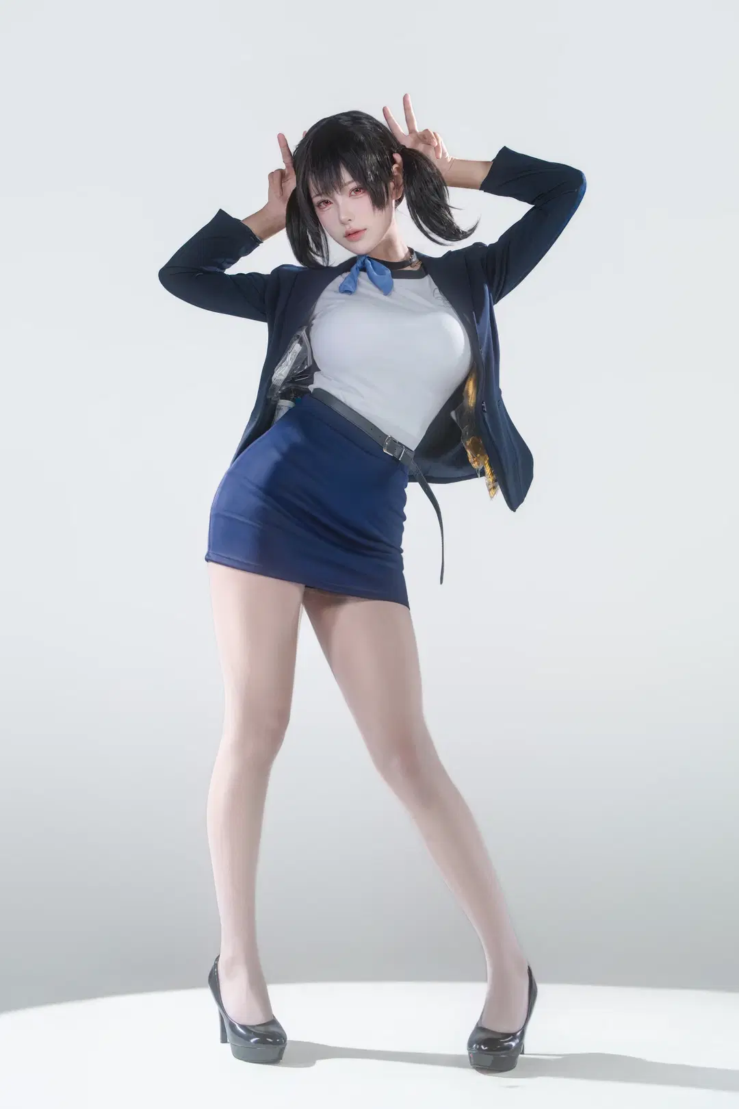 [Sora cosplay] Pose Collection Under White Background Photography Light and Shadow by 白鸽 - Image 6