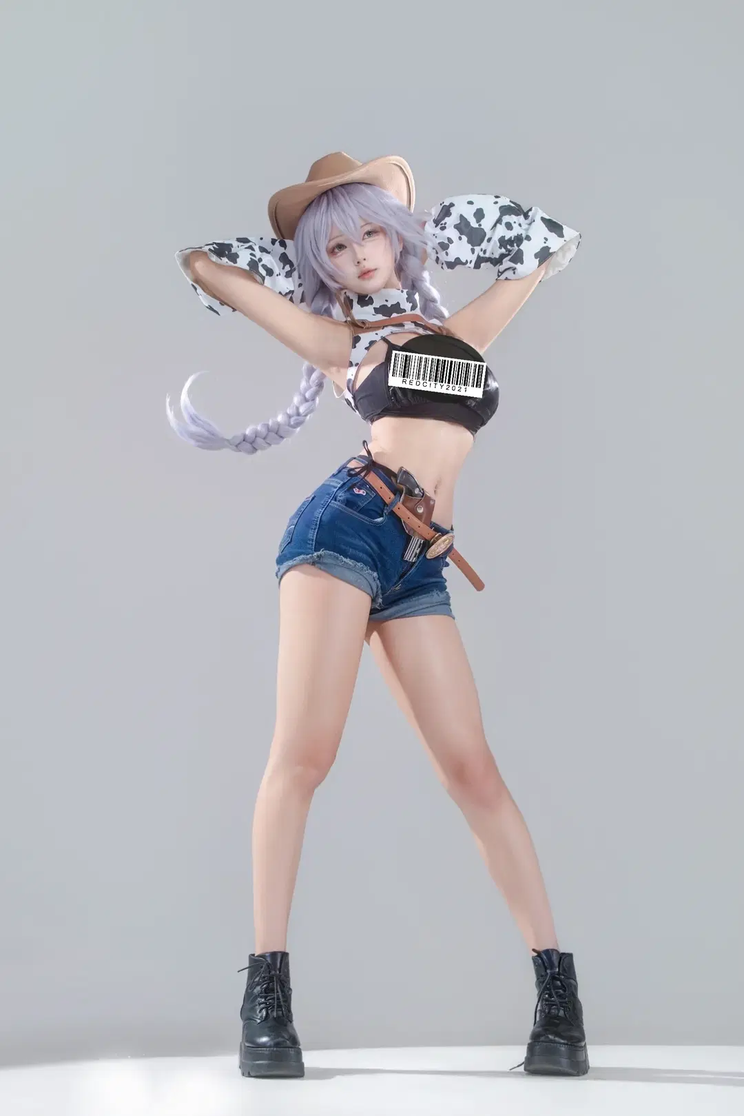 【法戈cos】碧蓝航线牛仔风白棚动作参考 - 白鸽 - 第2张