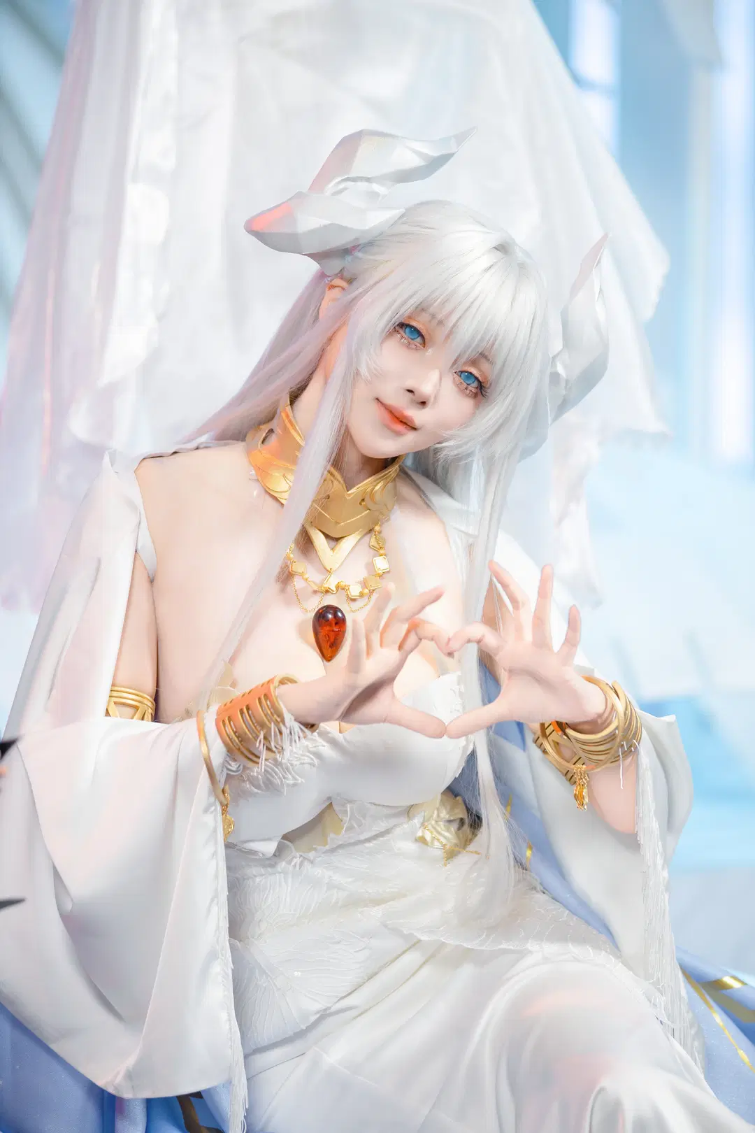 [Valparaiso cosplay] Azur Lane White Gown and Mechanical Wings Styling Record by 木犀 - Image 2