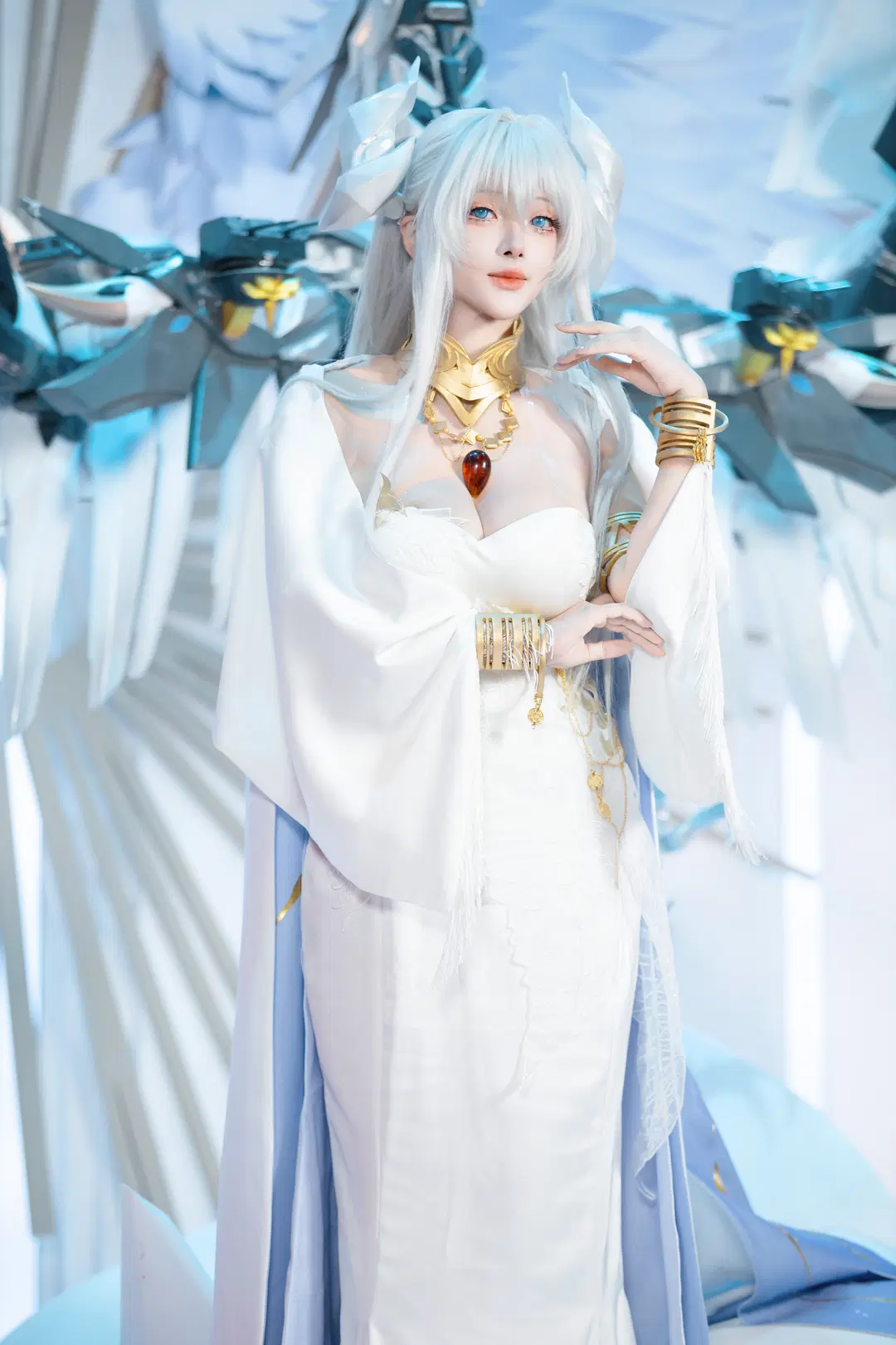 [Valparaiso cosplay] Azur Lane White Gown and Mechanical Wings Styling Record by 木犀 - Image 5