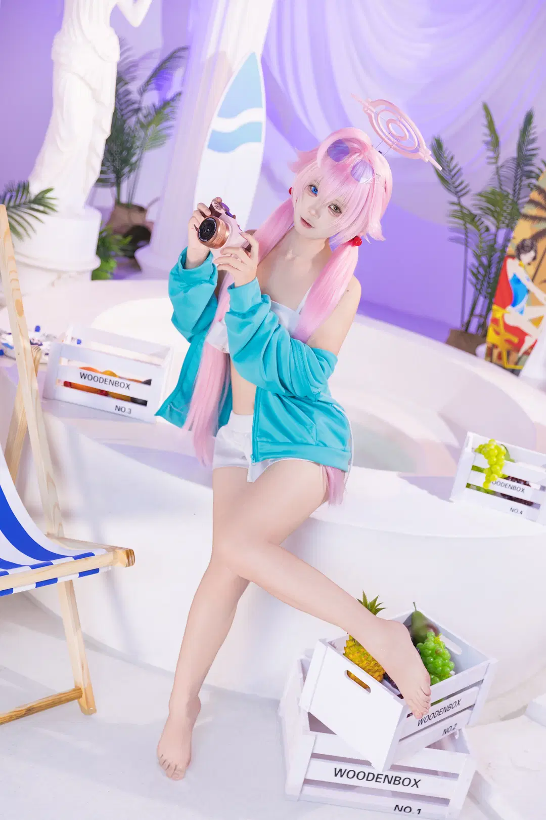 【小鳥遊ホシノ コスプレ】『ブルーアーカイブ』水着で楽しむ夏の砂浜写真 - 木犀 - 2枚目
