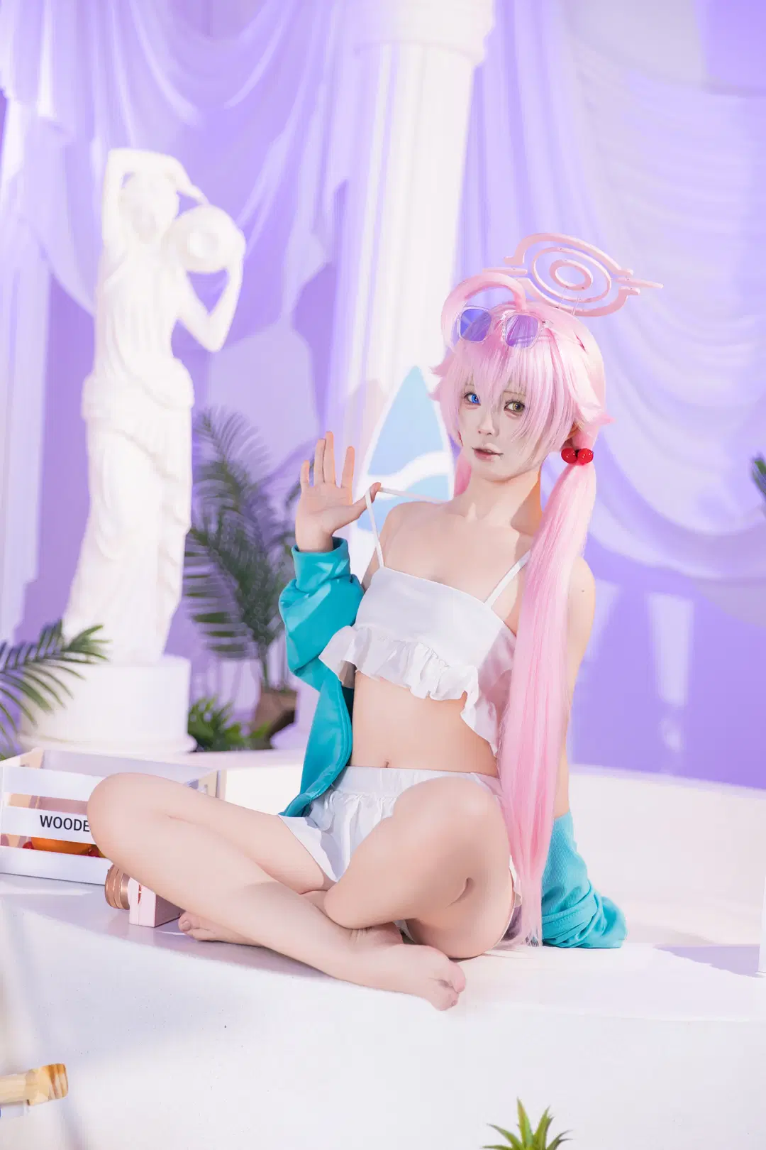 【小鳥遊ホシノ コスプレ】『ブルーアーカイブ』水着で楽しむ夏の砂浜写真 - 木犀 - 4枚目