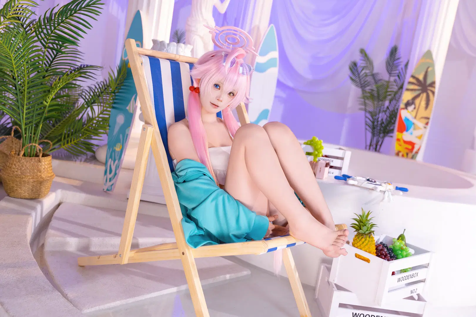 【小鳥遊ホシノ コスプレ】『ブルーアーカイブ』水着で楽しむ夏の砂浜写真 - 木犀 - 5枚目