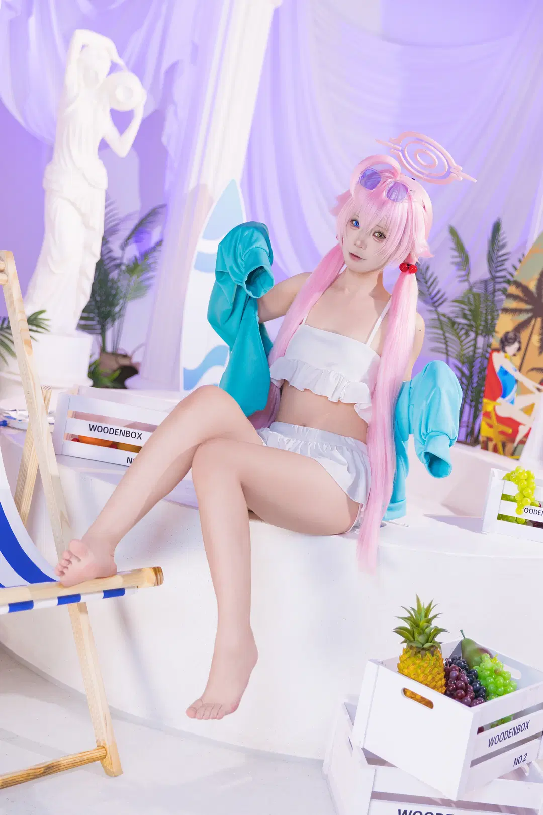 【小鳥遊ホシノ コスプレ】『ブルーアーカイブ』水着で楽しむ夏の砂浜写真 - 木犀 - 9枚目