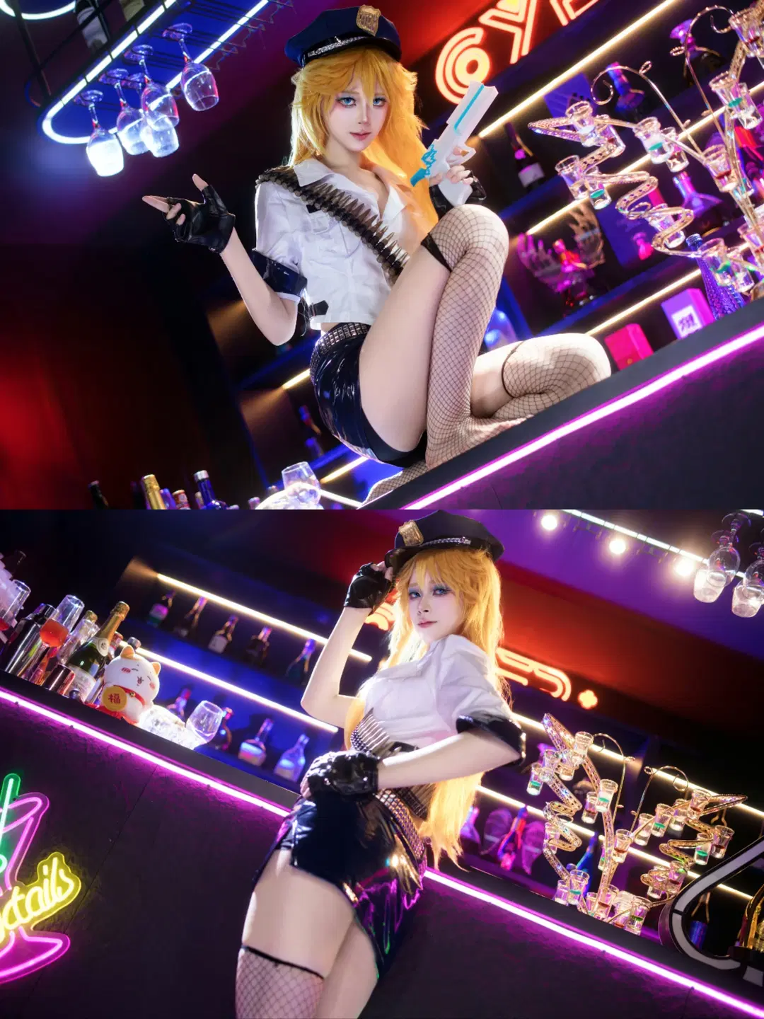【pantycos】吊带袜天使一日警长，霓虹酒吧里的酷飒登场 - 拉克苏 - 第3张