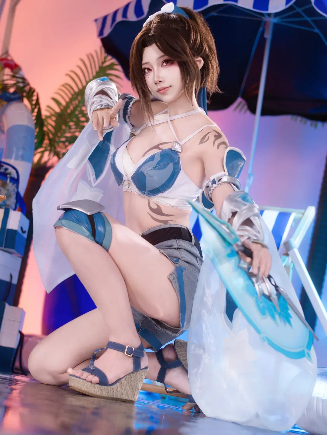 cosplay, 泳装cos, 守望先锋, 夏日海滩, 安燃cos