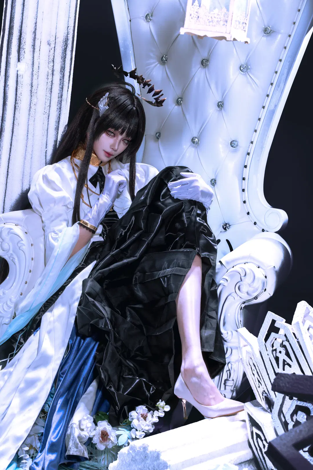 cosplay, 明日方舟, 二次元cos, 阿爾圖羅cos, 黑白哥特風