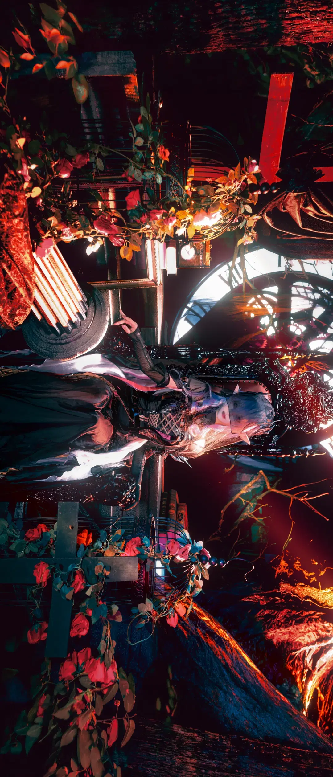 【菈瑪蓮cos】明日方舟女妖之主的暗黑哥特拍攝記錄 - 红夹竹桃 - 第2張