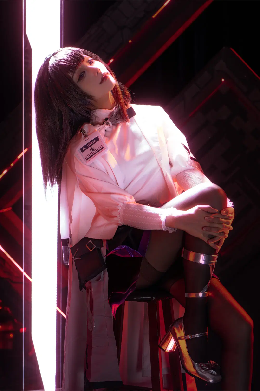 明日方舟, 科幻风, 普瑞赛斯cos, 丝袜, 腿环