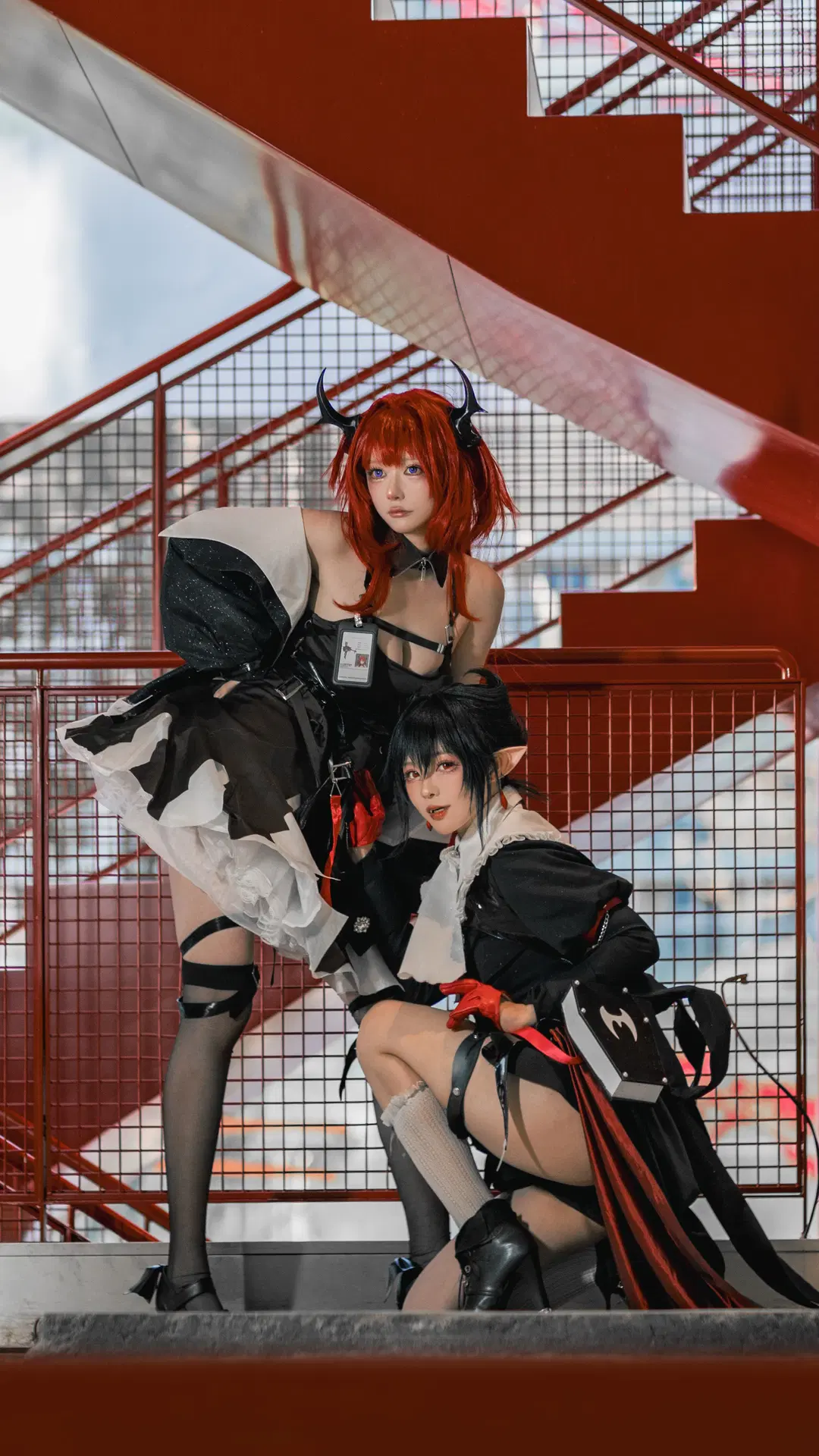 明日方舟, 史尔特尔cos, 黑丝, 隐德来希cos, 双人cosplay