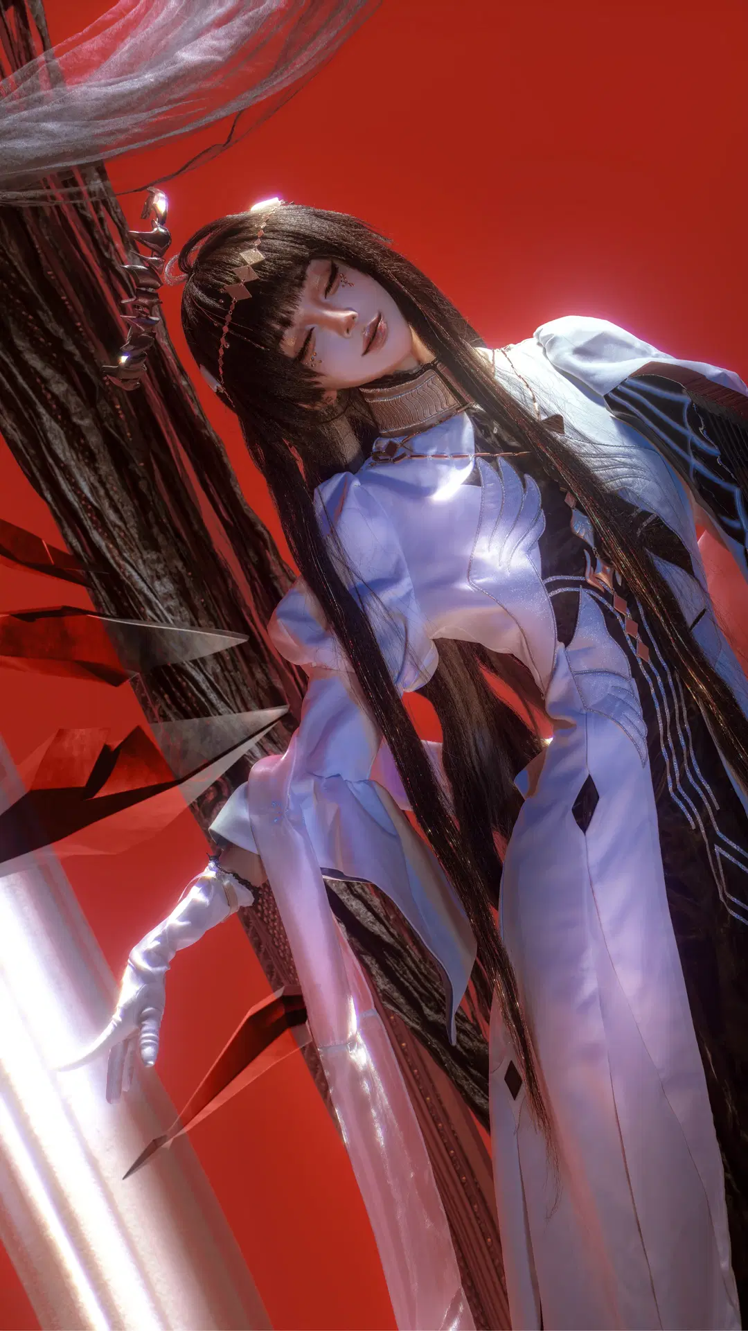 cosplay, 明日方舟, 二次元cos, 阿爾圖羅cos, 紅底攝影