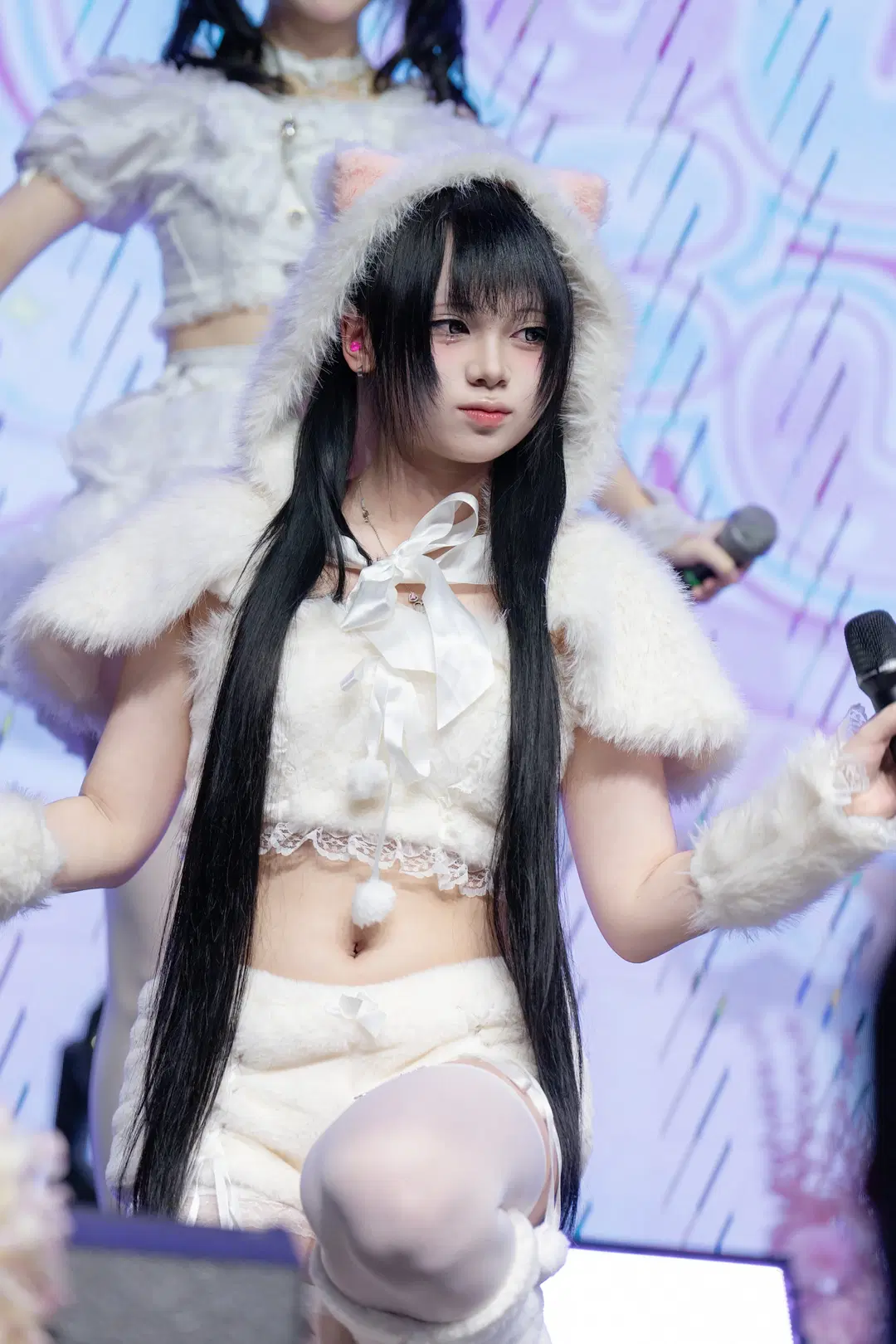 [Underground idol] Fuwafuwa Yume: White Plush cat ears stage performance outfit Photo Record by Kimi - Image 5