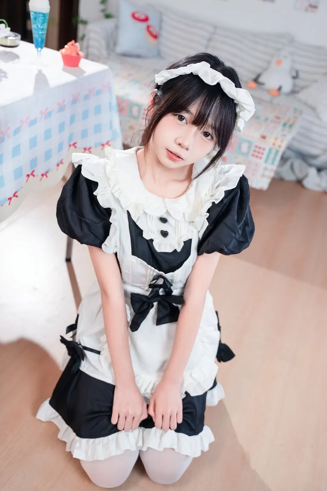 【メイド服コスプレ】黒白メイド服のデザートキッチン撮影記録：可愛い系二次元撮影 - Kimi - 3枚目
