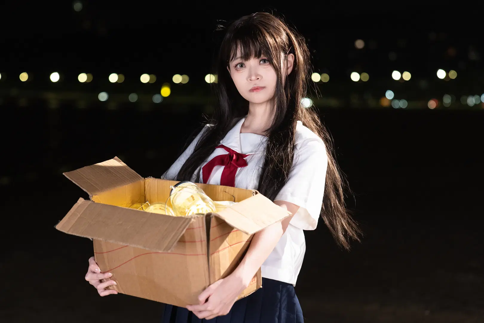 Summer Night Beach Sailor suit JK Night portrait Photoshoot by Kimi - Image 9