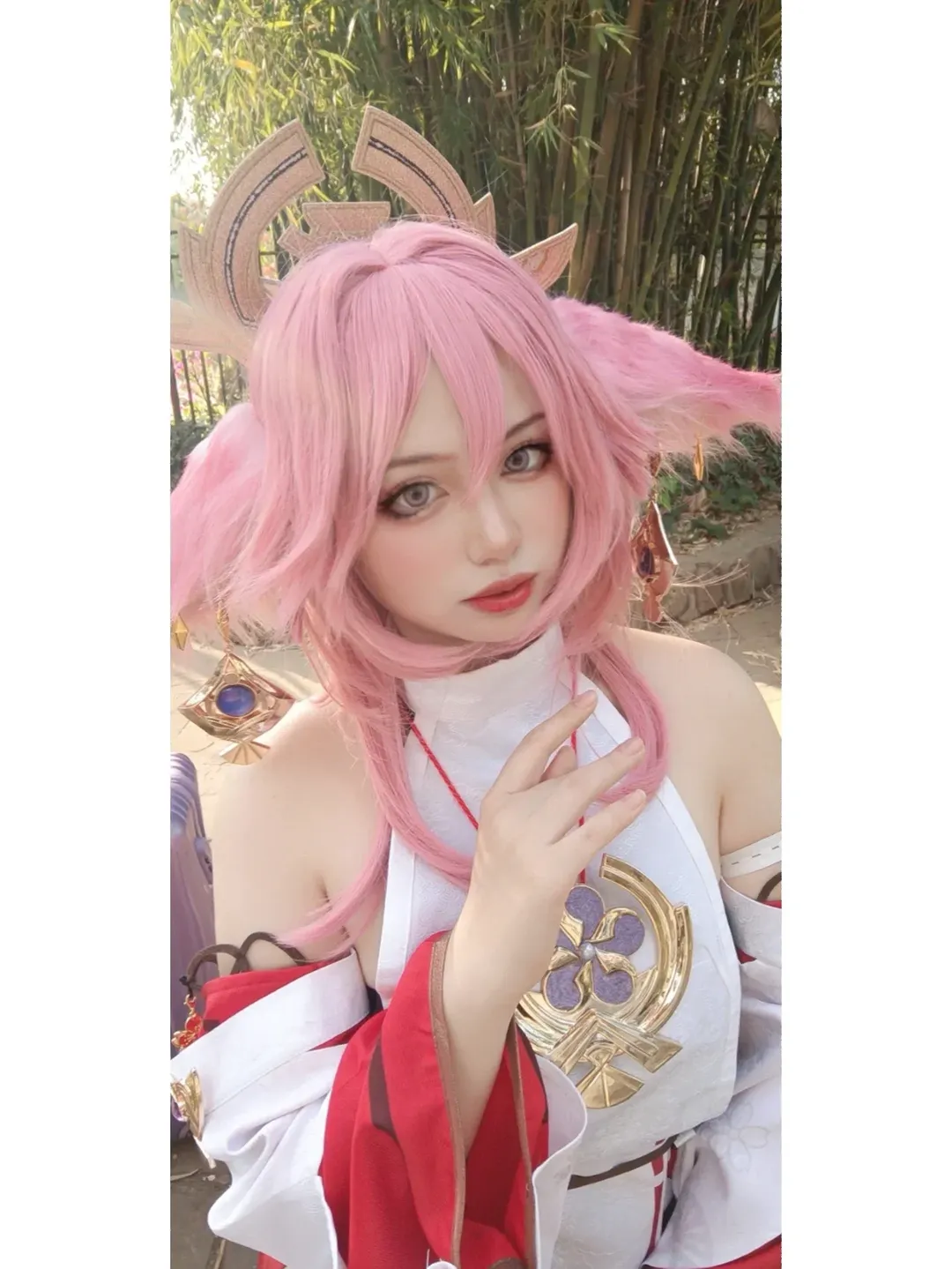 二次元, 原神, 和风, 八重神子cos, 兽耳