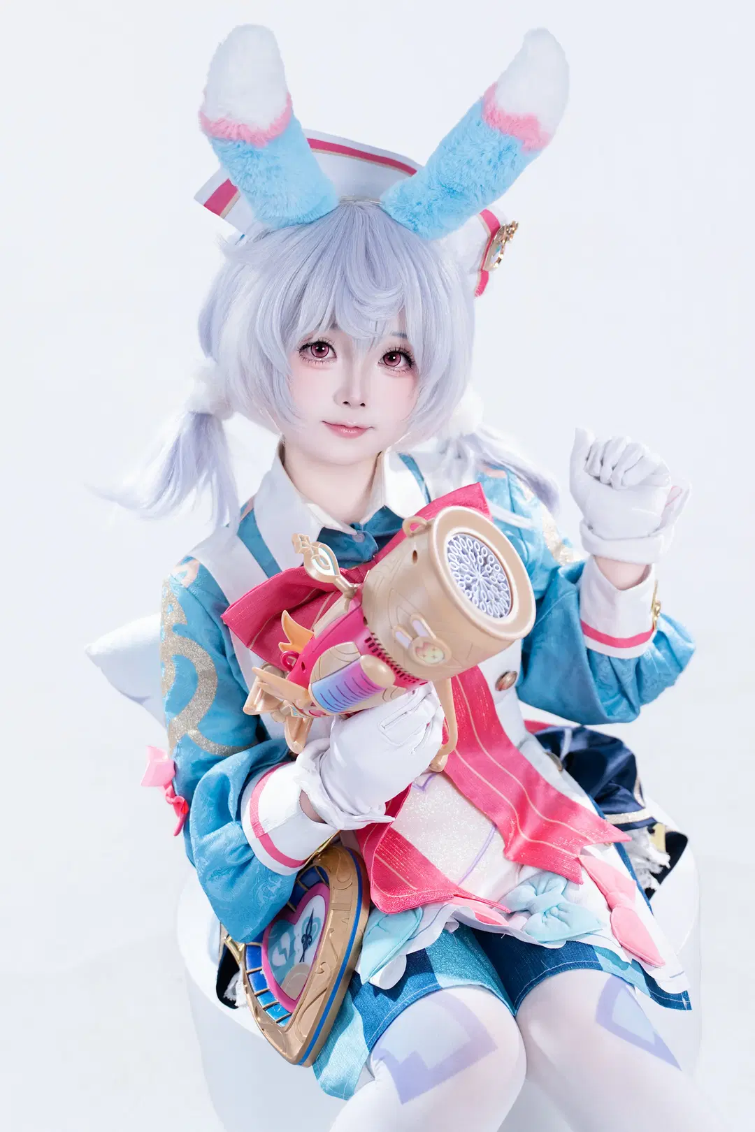 二次元少女, 希格雯cos, cos动作参考, 白丝, 白棚摄影