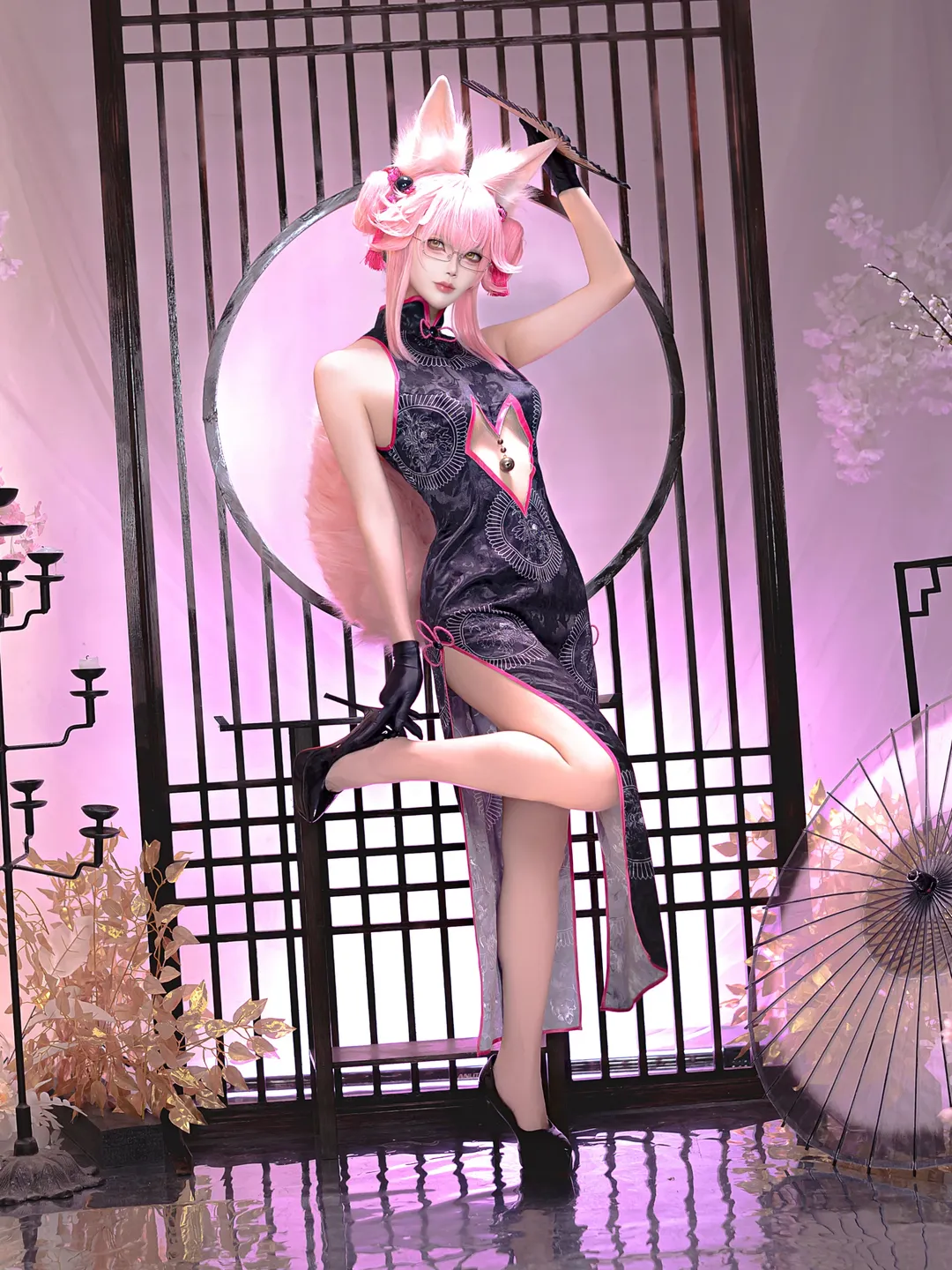 Fate/Grand Order, 二次元cosplay, 高扬斯卡娅cos, 改良旗袍, 丝袜
