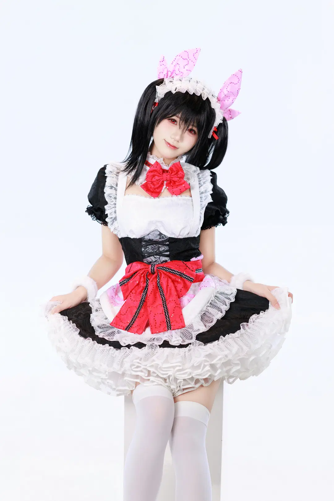 【矢澤妮可cos】Lovelive雙馬尾女僕裝的元氣日常 - Kuzi - 第9張