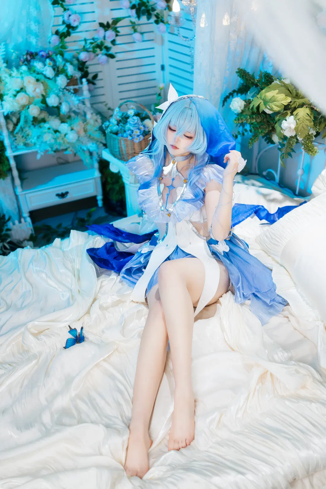 鸣潮, 二次元, cosplay, 守岸人cos, 蓝发
