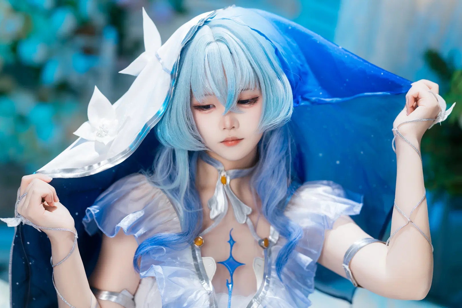 守岸人cos 鸣潮里的蓝色静谧感 - Kuzi - 第3张