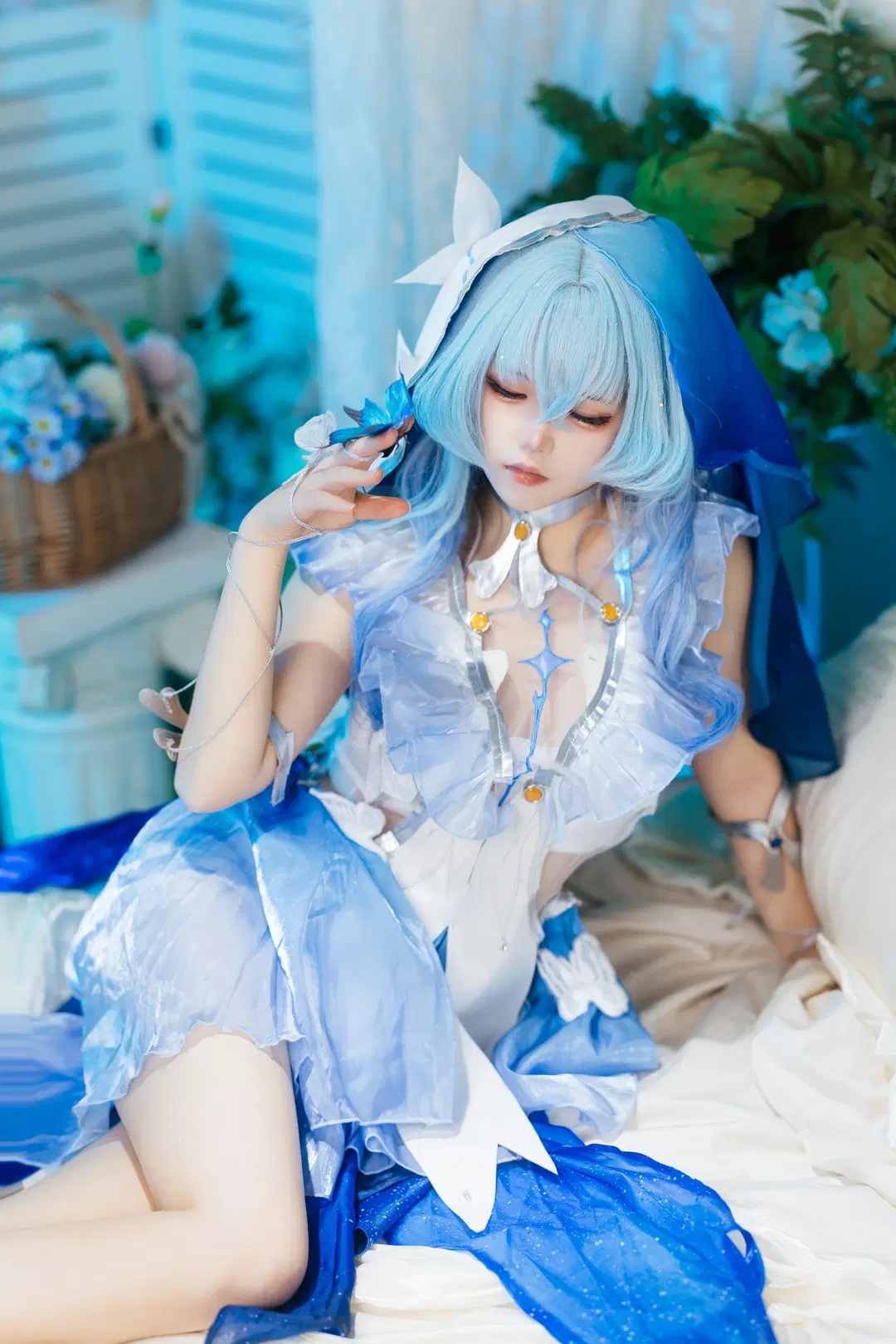 守岸人cos 鸣潮里的蓝色静谧感 - Kuzi - 第4张