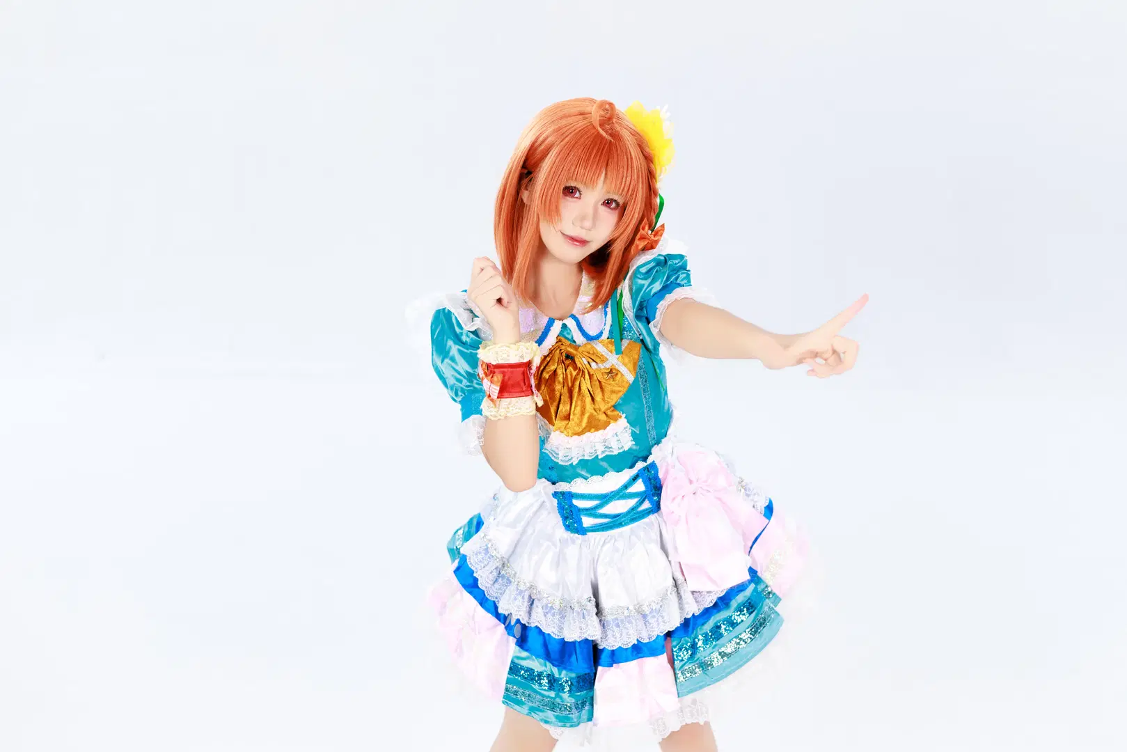 【高海千歌cos】lovelive aqours 水团打歌服向日葵写真 - Kuzi - 第4张