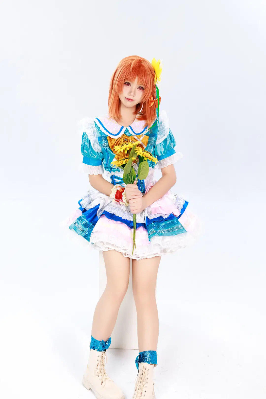 【高海千歌cos】lovelive aqours 水团打歌服向日葵写真 - Kuzi - 第5张