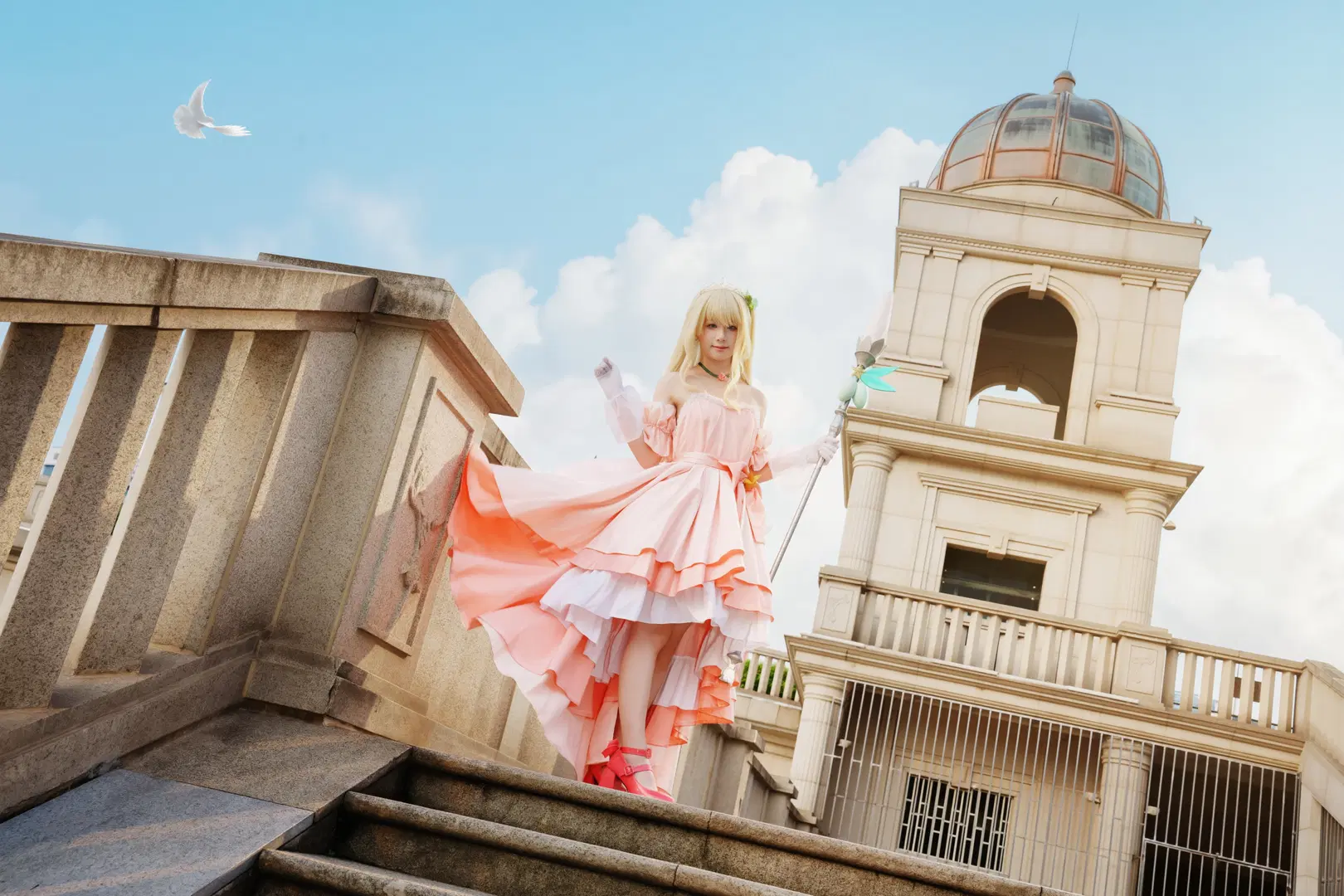 【Karin cosplay】Kamichama Karin: Pink Dress and Magical Wand Outdoor Location Photoshoot — Cosplay by 桐生kiryu - Image 5