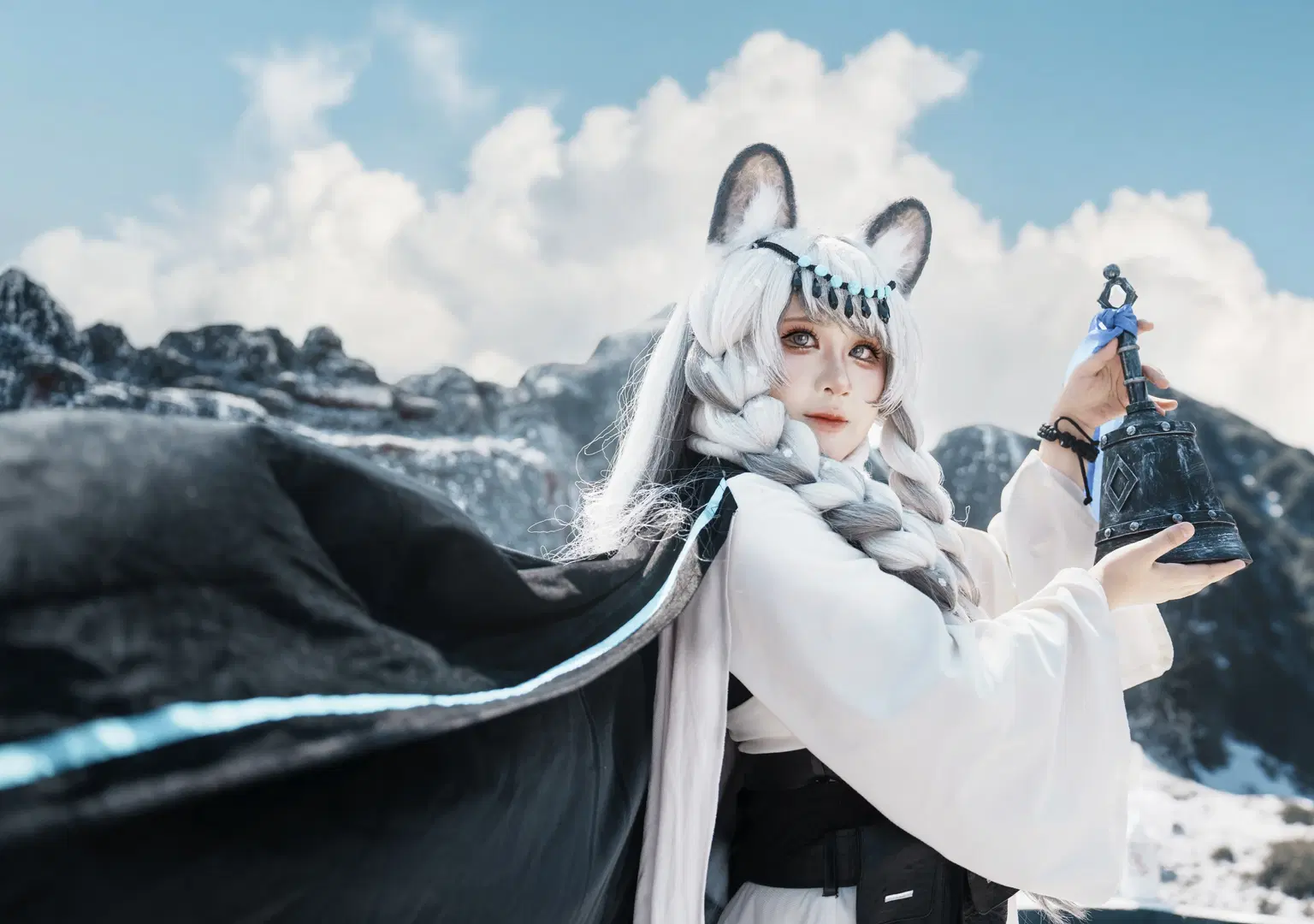 【初雪cos】明日方舟雪山外景拍摄记录 - 桐生kiryu - 第2张