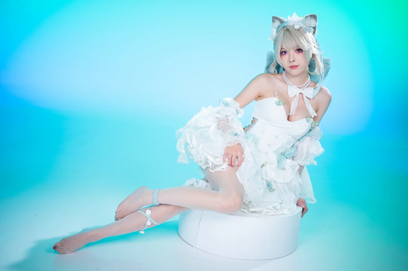 【リネット コスプレ】『原神』優美なる猫系少女、純白の新たな魅力を纏って - 洛会像欧皇一样幸运 - 2枚目