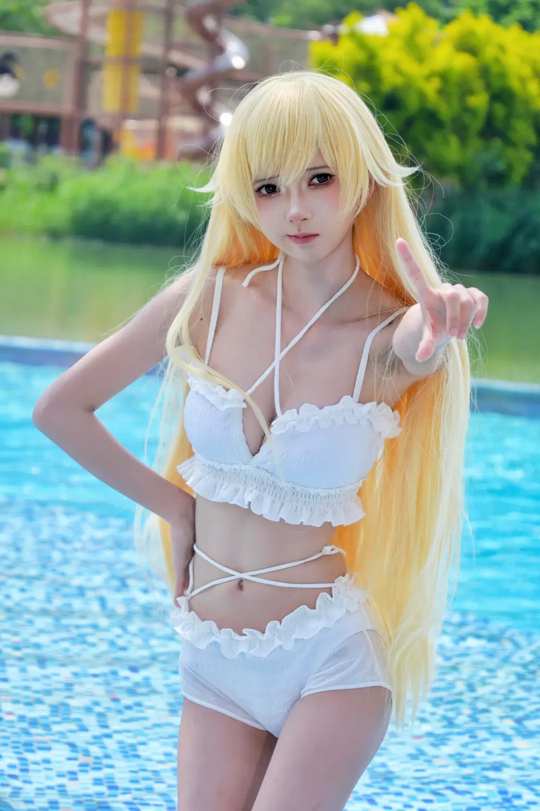 【忍野忍cos】物语夏日，定格水上乐园的清凉 - 洛会像欧皇一样幸运 - 第3张