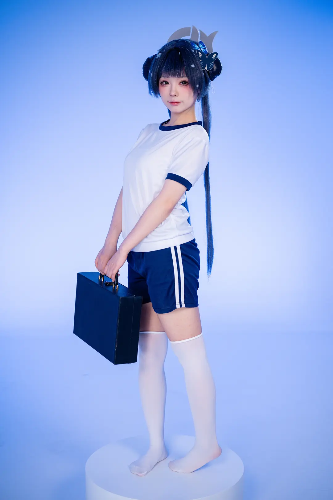 cosplay, 蔚蓝档案, 妃咲cos, 体操服, 丝袜 - 第2张